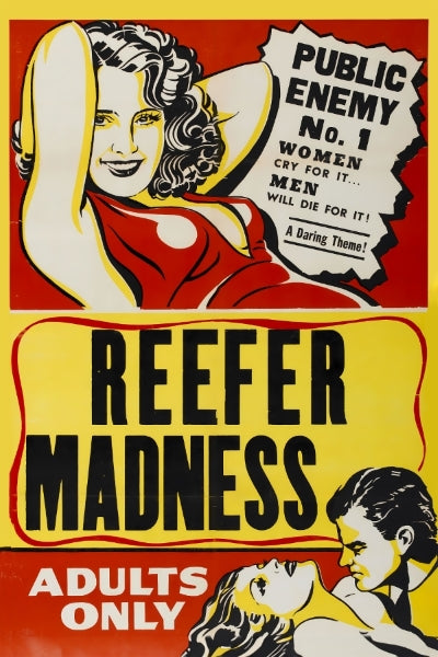 Vintage Movie Reefer Madness Remastered - Postickers™ Poster Print