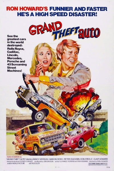 Vintage Movie Gr@nd Theft Auto NOT THE GAME Remastered - Postickers™ Poster Print