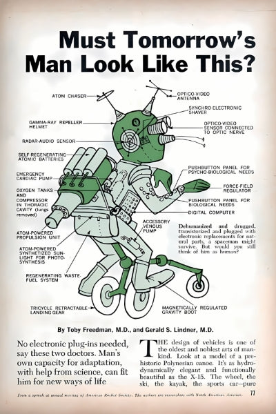 Vintage Ephemera Man of the Future Remastered - Postickers™ Poster Print