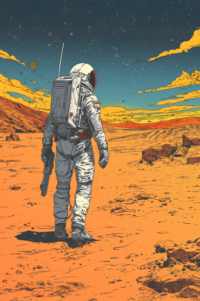 Cosmic Spaceman - Postickers™ Poster Print