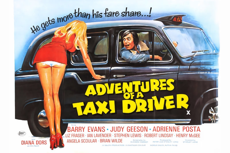 Vintage Movie Adventures of a Taxi Driver Remastered Poster Print - Postickers™ Poster Print
