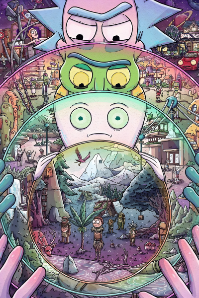 Morty and Rick - Postickers™ Poster Print