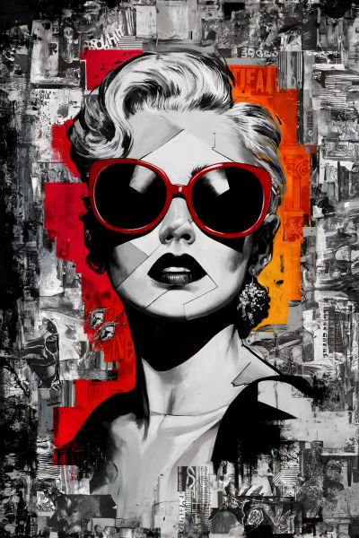 Surreal Future Woman - Postickers™ Poster Print