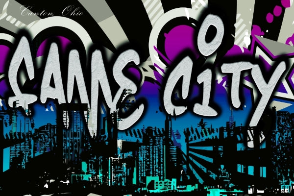 Local Fame City Scape-Line - Postickers™ Poster Print