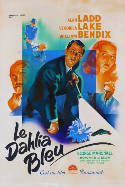 Vintage Movie Le Dahlia Bleu Remastered - Postickers™ Poster Print